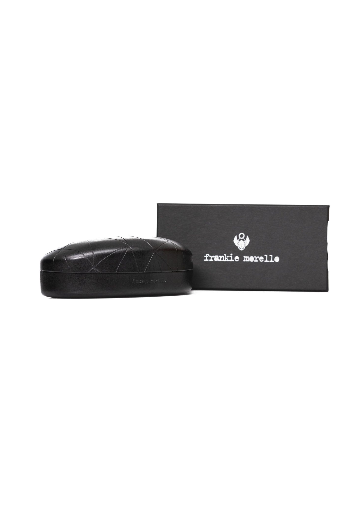 Frankie Morello Black Metallic Men's Sunglass Shield