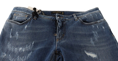 Dolce & Gabbana Elegant Distressed Skinny Denim Chic Look
