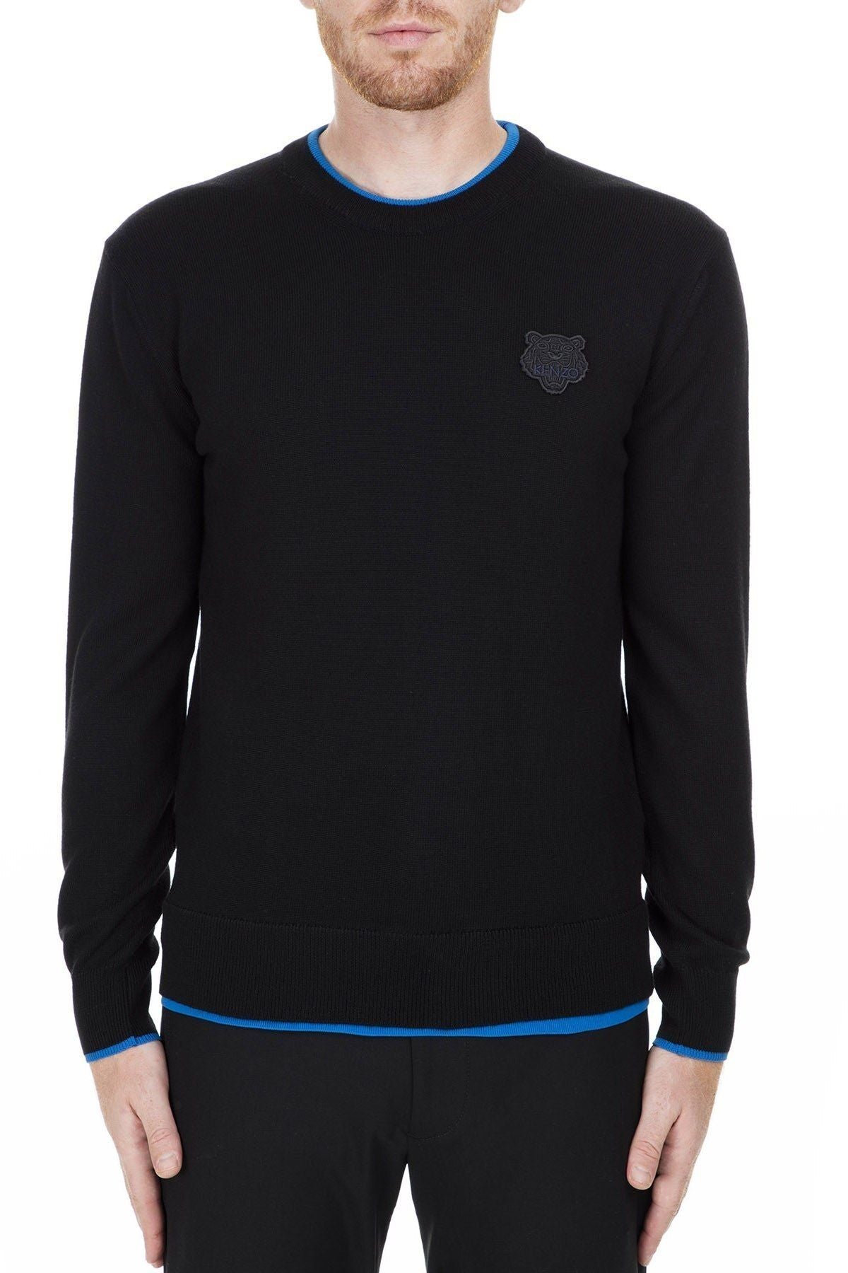 Kenzo Black Cotton Men Sweater