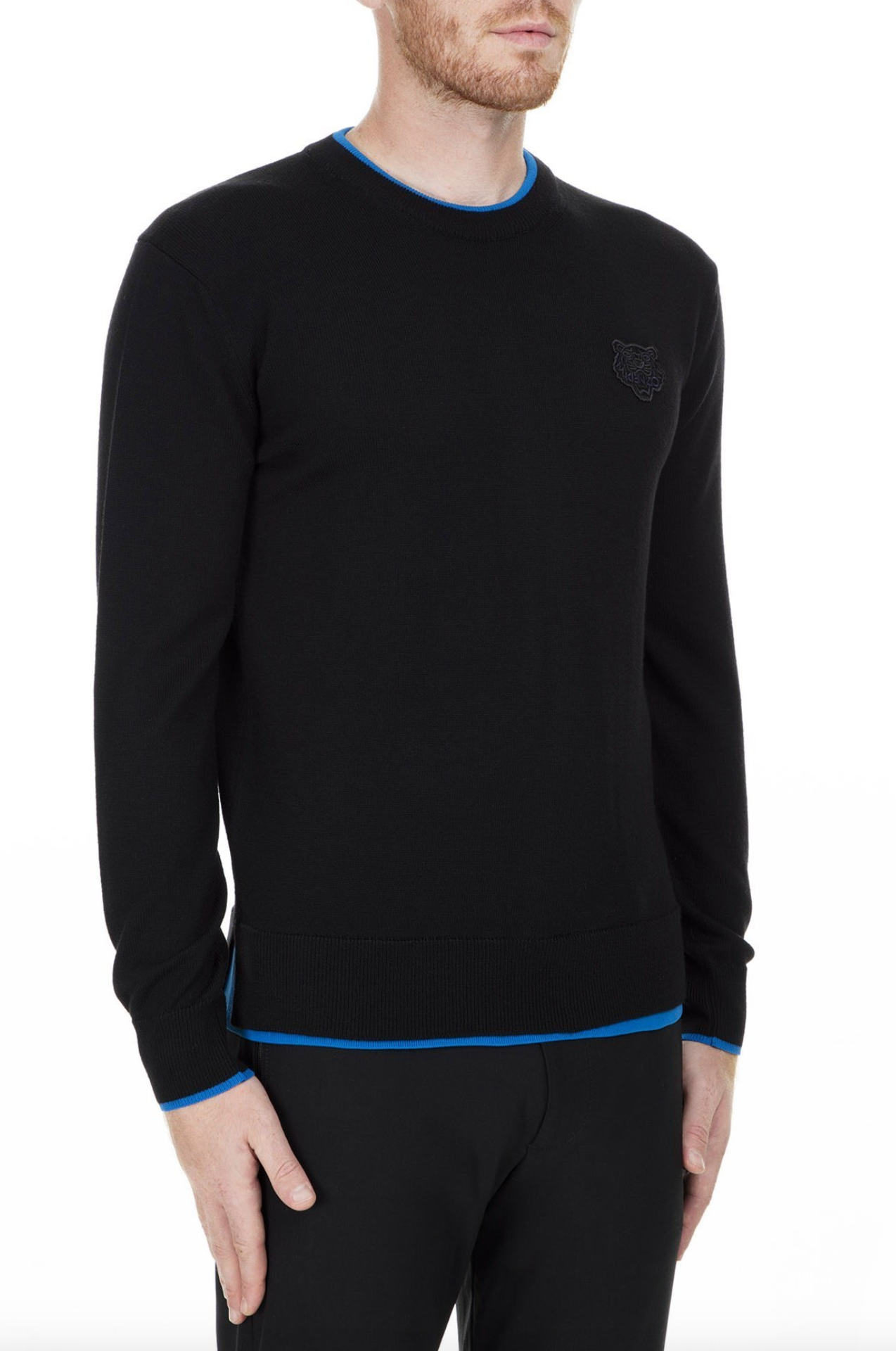 Kenzo Black Cotton Men Sweater