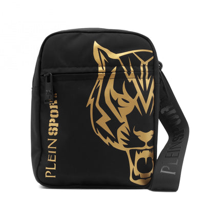 Plein Sport Black Polyester Men Messenger Bag