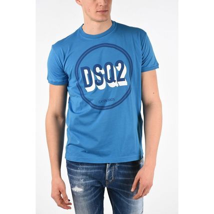 Dsquared² Blue Cotton Men T-Shirt