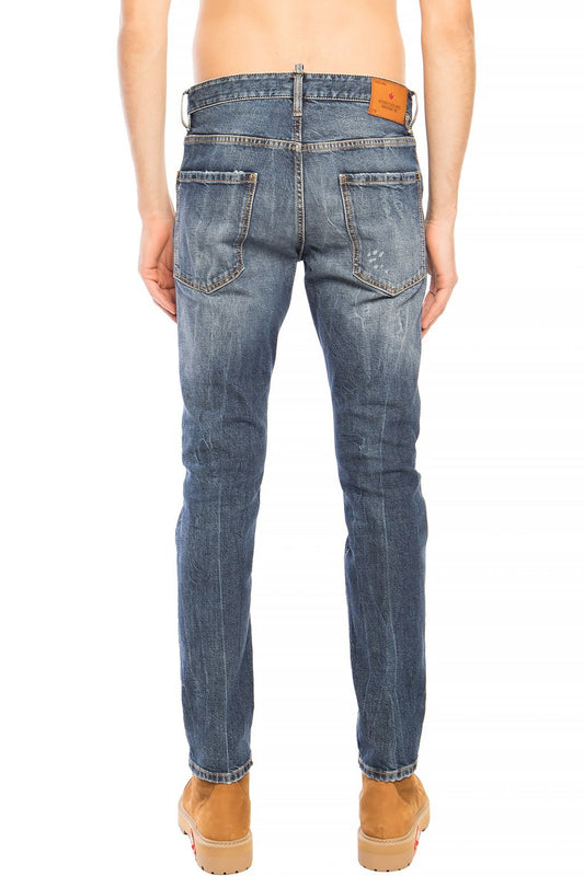 Dsquared² Sleek Navy Distressed Cool Guy Jeans