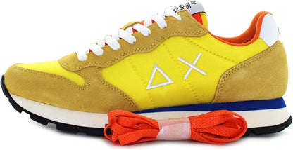 Sun68 Yellow Leather Men Sneaker