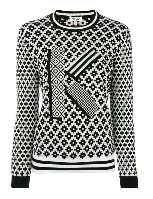 Kenzo White Cotton Men Sweater