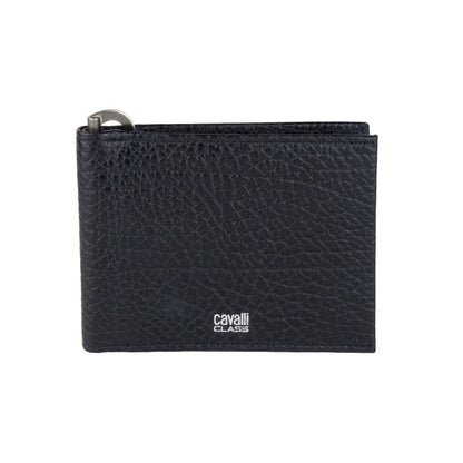 Cavalli Class Black Calfskin Men Wallet