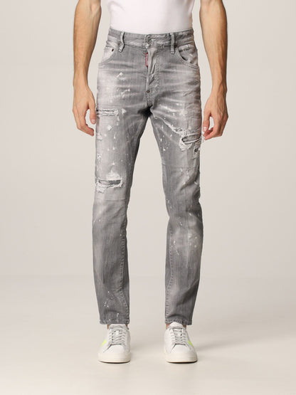 Dsquared² Chic Gray Slim Fit Skater Jeans