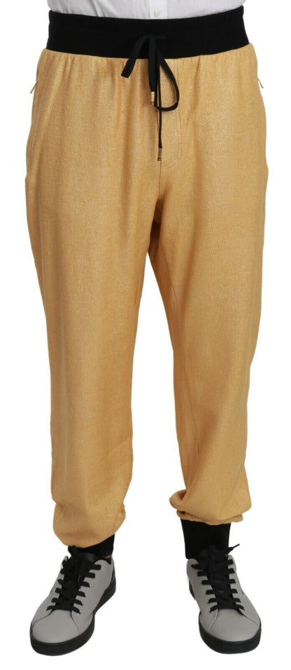 Dolce & Gabbana Yellow Cotton Men Pant