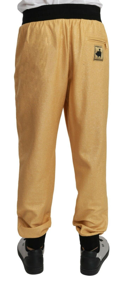 Dolce & Gabbana Yellow Cotton Men Pant