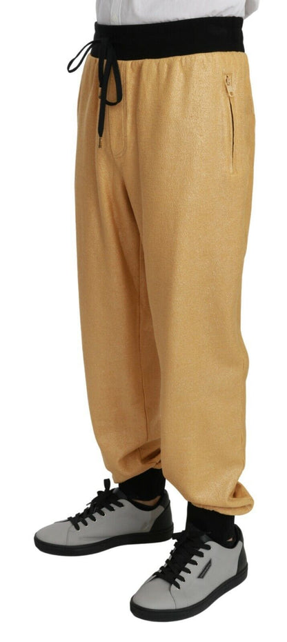 Dolce & Gabbana Yellow Cotton Men Pant