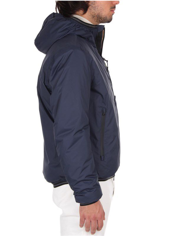 Blauer Sleek Nylon Hooded Jacket with Eco-Fur Detail