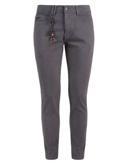 Yes Zee Gray Cotton Men Trouser