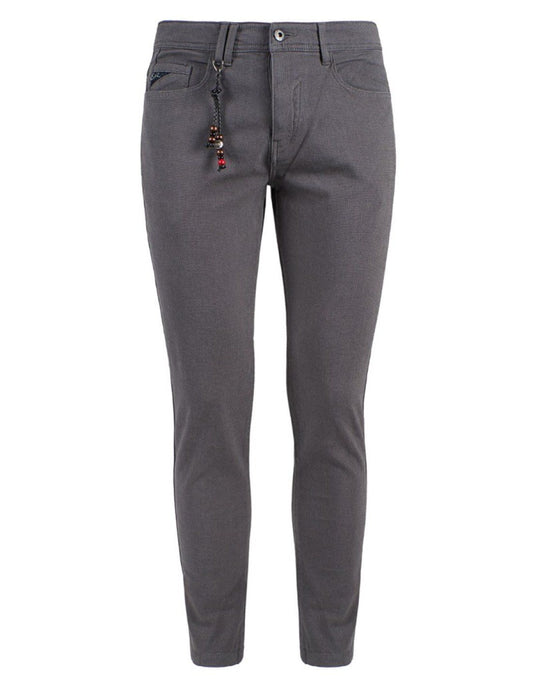 Yes Zee Gray Cotton Men Trouser