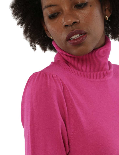 Yes Zee Fuchsia Viscose Women Sweater