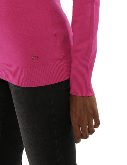 Yes Zee Fuchsia Viscose Women Sweater