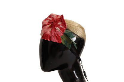 Dolce & Gabbana Black Silk White Hair Parrucchiera Diadem Headband