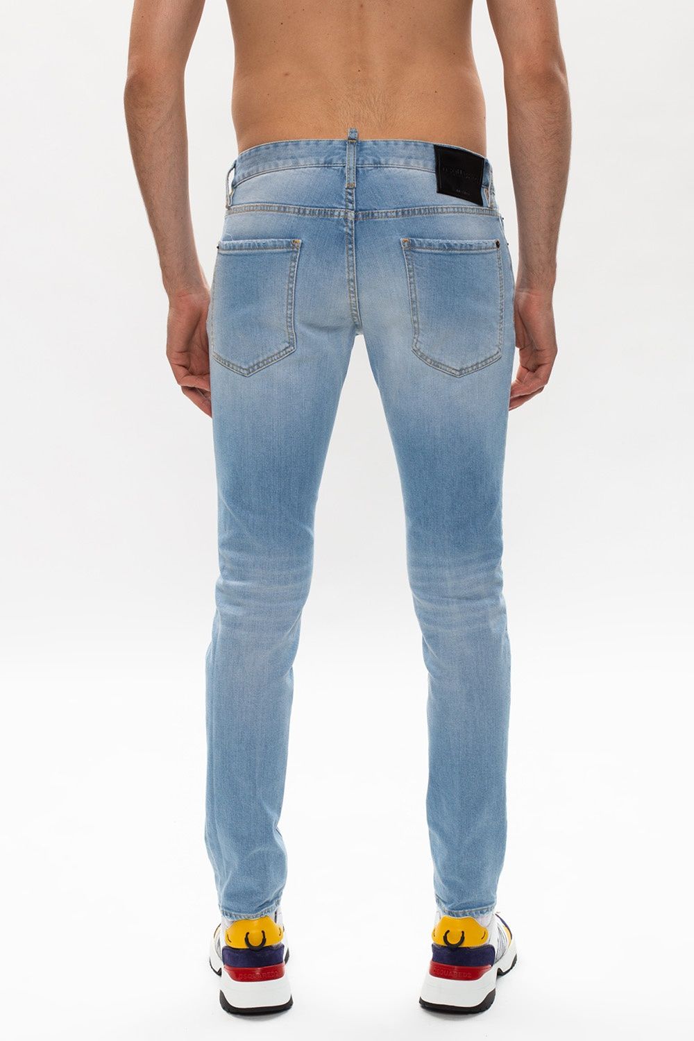 Dsquared² Sleek Light Blue Slim Cotton Stretch Jeans