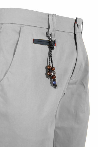 Yes Zee Gray Cotton Men Trouser