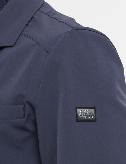 Yes Zee Blue Polyester Men's Windbreaker
