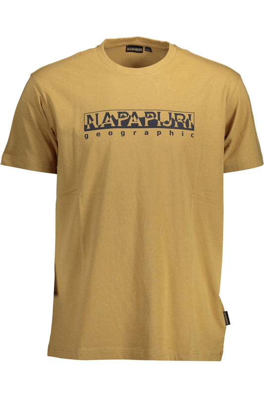 Napapijri Beige Cotton Men T-Shirt