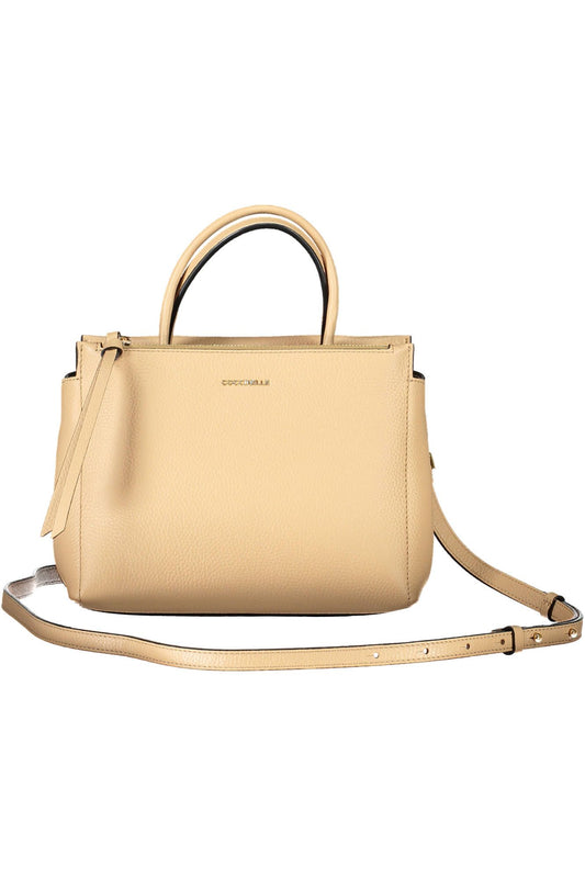 Coccinelle Beige Leather Women Handbag