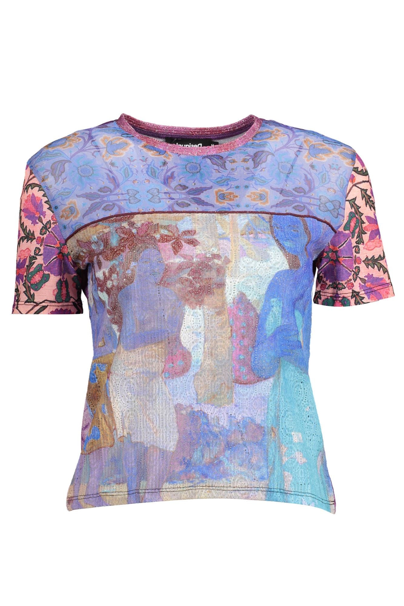 Desigual Light Blue Polyester Women T-Shirt