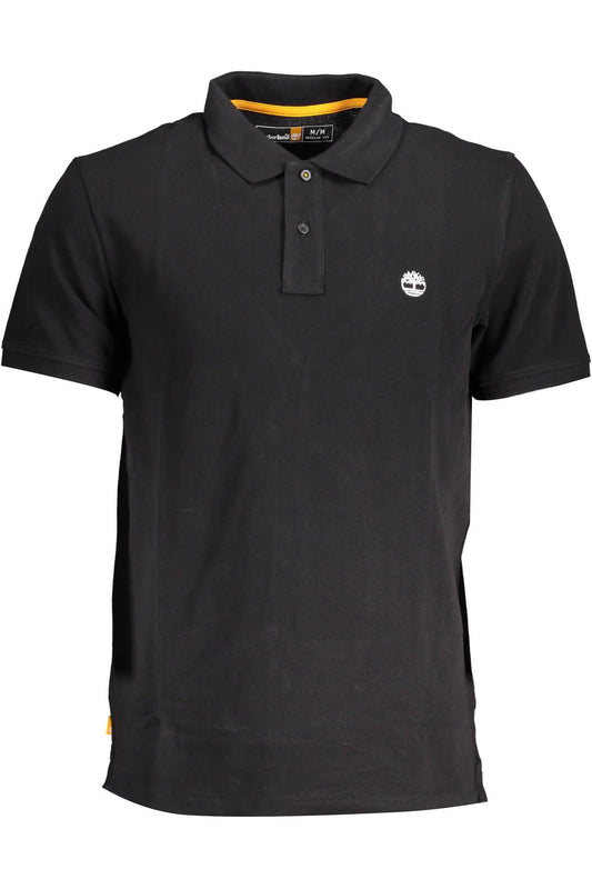 Timberland Black Cotton Men Polo Shirt