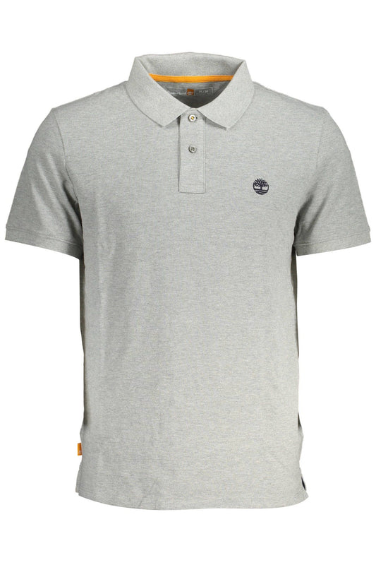 Timberland Gray Cotton Men Polo Shirt