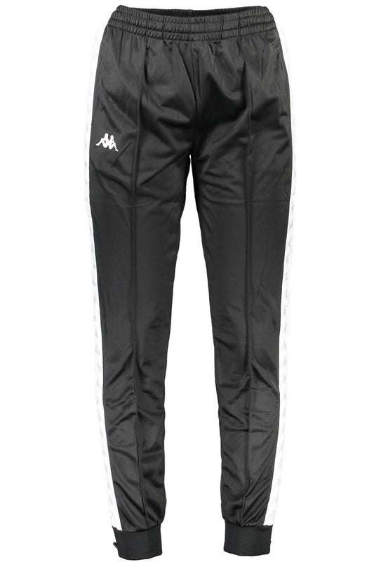 Kappa Black Polyester Men Sports Trouser