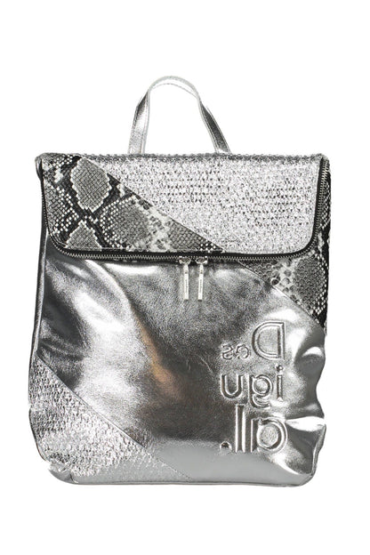 Desigual Silver Polyurethane Women Backpack