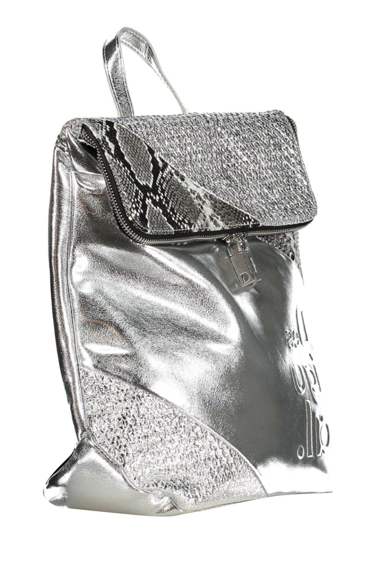 Desigual Silver Polyurethane Women Backpack