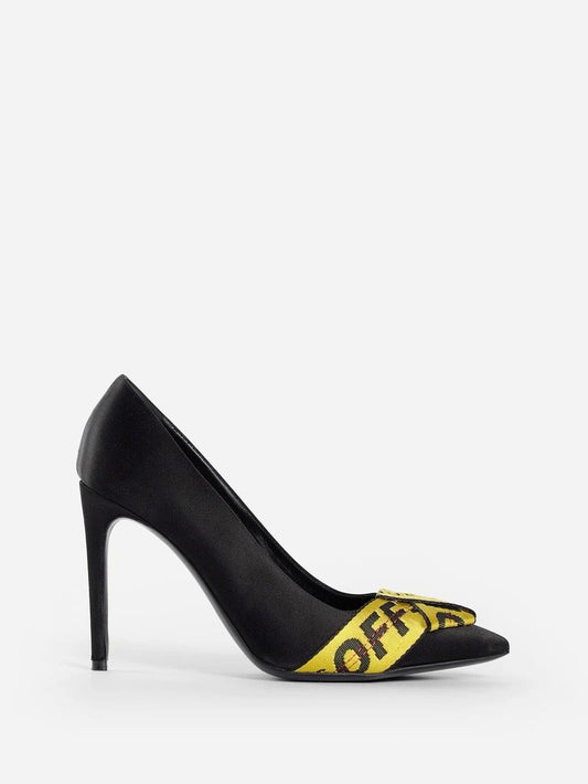 Off-White Black Leather Women Pump