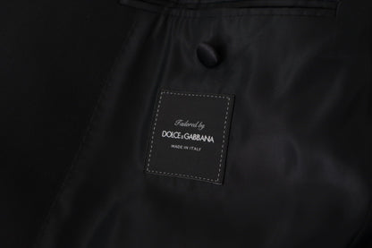 Dolce & Gabbana Black Double Breasted Coat Blazer Jacket