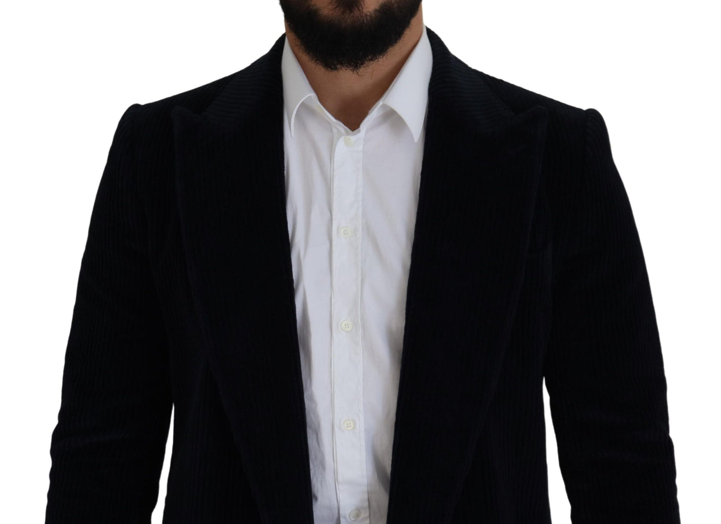 Dolce & Gabbana Black Cotton Cardigan Long Coat Men Jacket