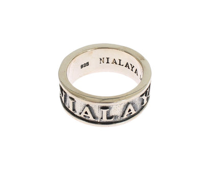 Nialaya Elegant Sterling Silver Men's Statement Ring