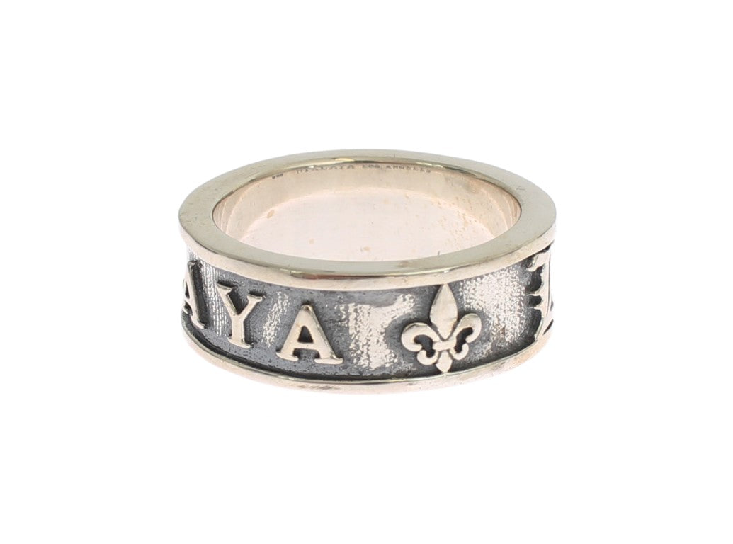 Nialaya Elegant Sterling Silver Men's Statement Ring