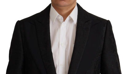 Dolce & Gabbana Black Polyester Formal 2 Piece MARTINI Suit