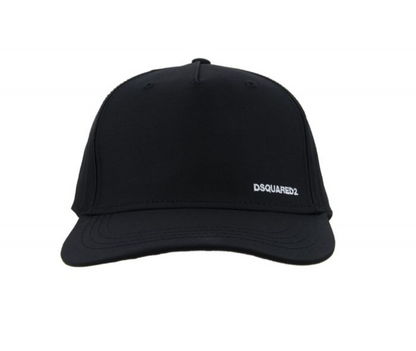 Dsquared² Embroidered Wool Silk Black Cap