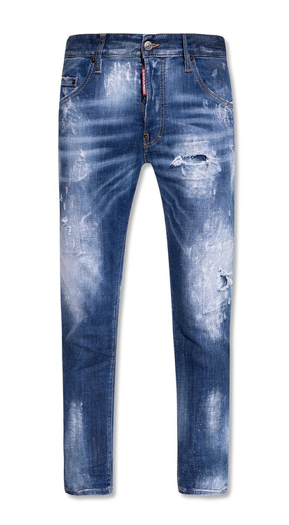 Dsquared² Skater Distressed Jeans with Paint Splatter