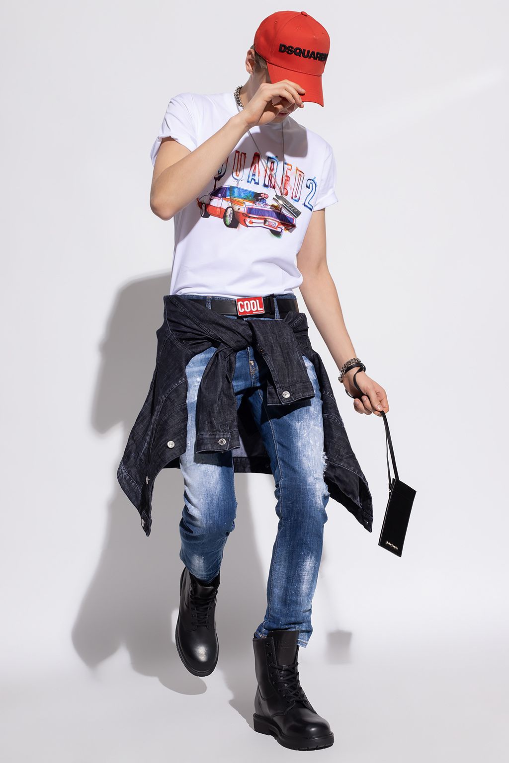 Dsquared² Skater Distressed Jeans with Paint Splatter