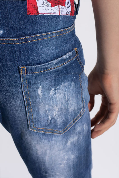 Dsquared² Skater Distressed Jeans with Paint Splatter