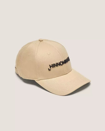 Hinnominate Beige Embroidered Logo Cotton Hat