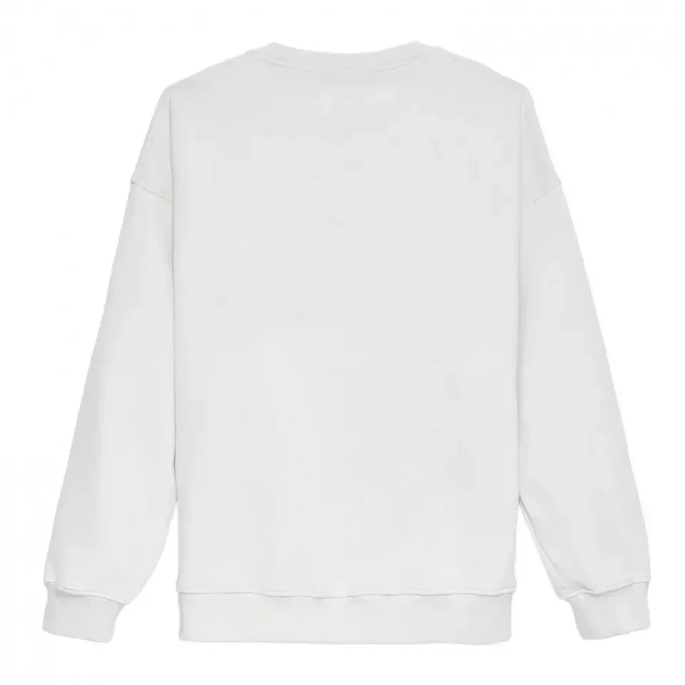 Hinnominate Chic Long Sleeve Cotton Sweatshirt in White