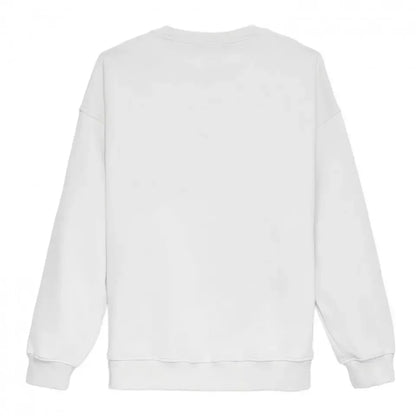 Hinnominate Chic Long Sleeve Cotton Sweatshirt in White