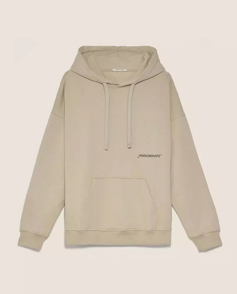 Hinnominate Beige Comfort Fit Italian Hoodie