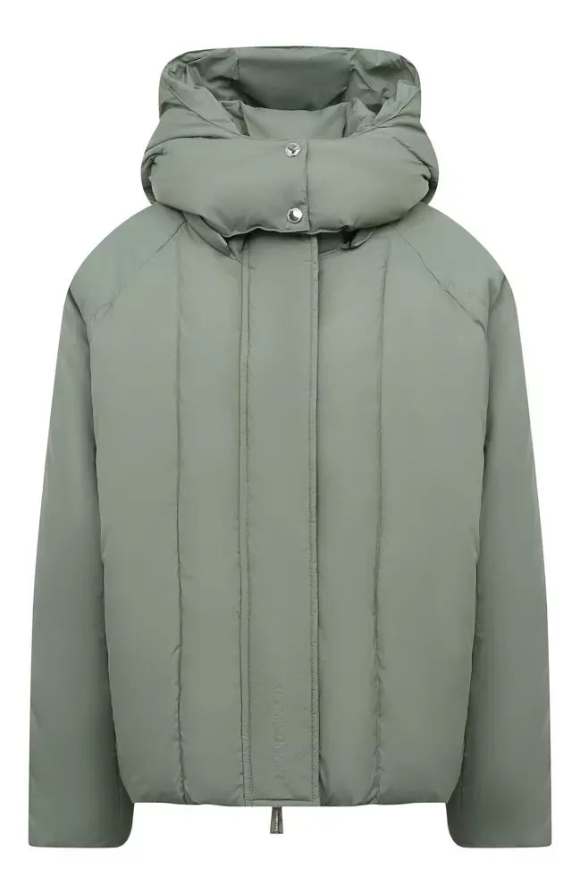 Hinnominate Chic Hooded Nylon Jacket - Zip & Velcro Closure