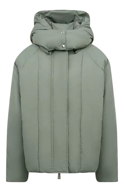 Hinnominate Chic Hooded Nylon Jacket - Zip & Velcro Closure