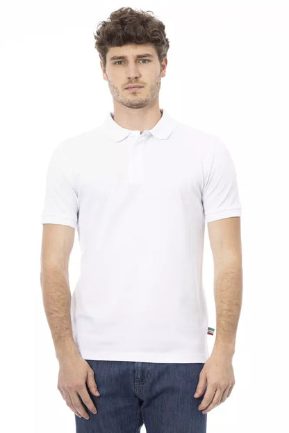 Baldinini Trend White Cotton Men Polo Shirt