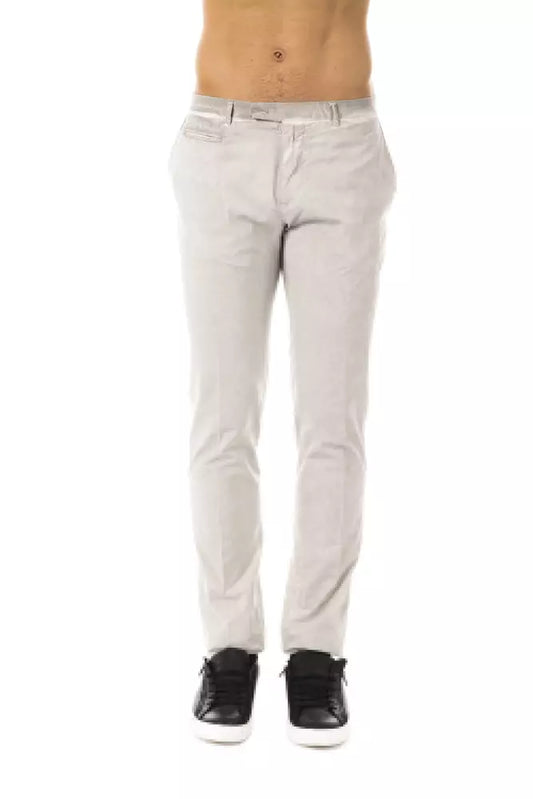 Uominitaliani Gray Cotton Men Pant