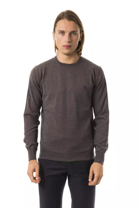 Uominitaliani Gray Merino Wool Men Sweater